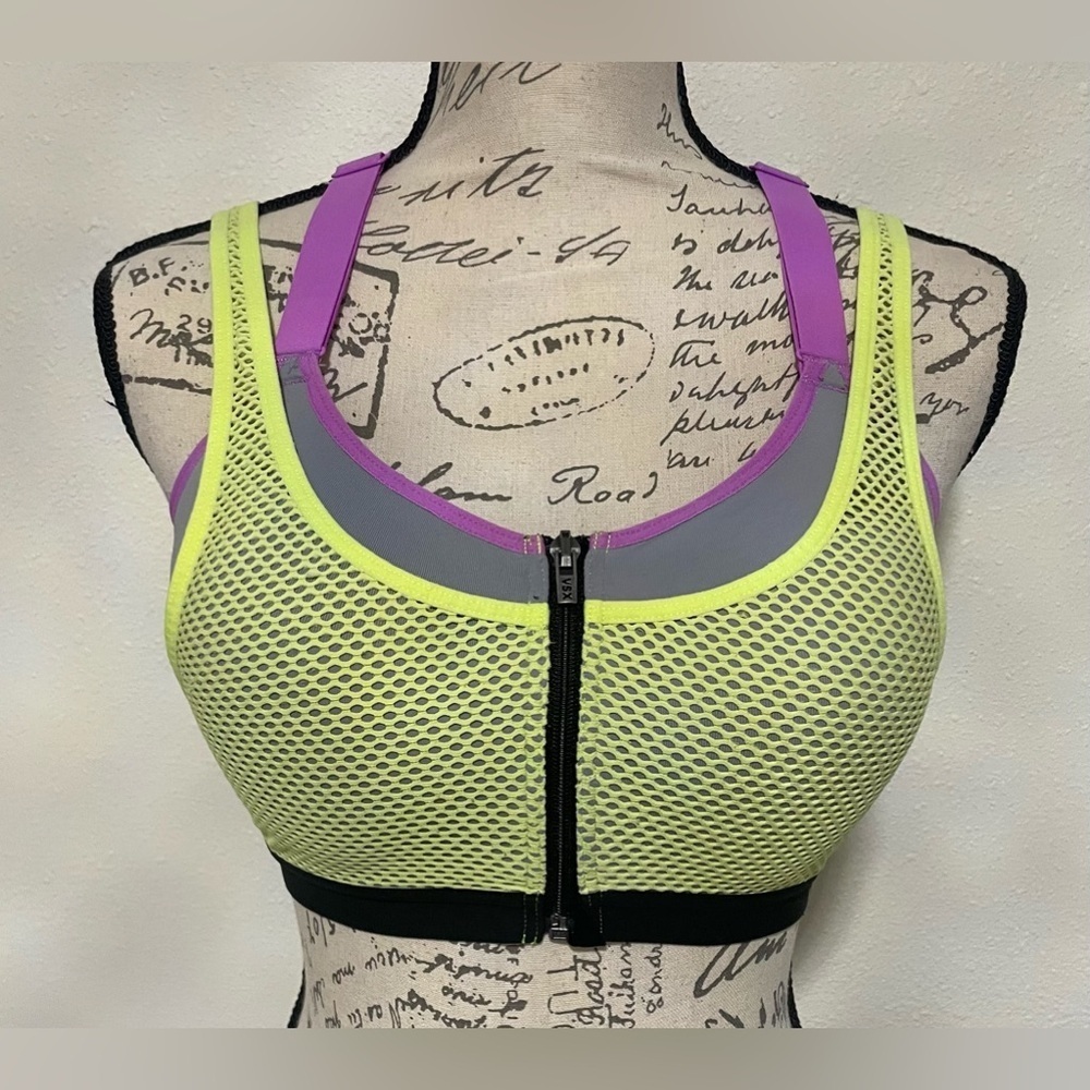 🍂 Yellow and Purple Mesh VSX Sports Bra by Victoria's Secret